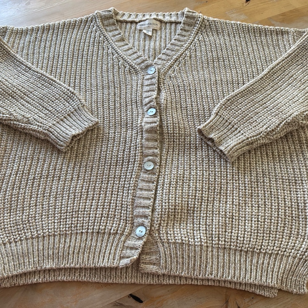 INDIGO LUNA HELGA CARDIGAN OAT - Picture 2 of 8